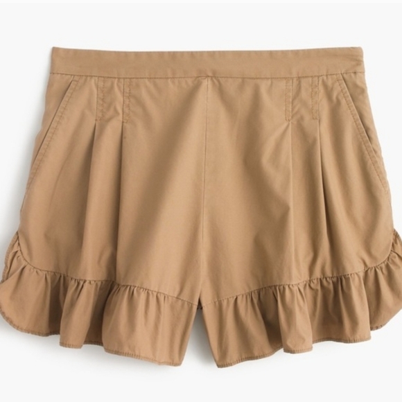 J. Crew Pants - Khaki Ruffle Shorts